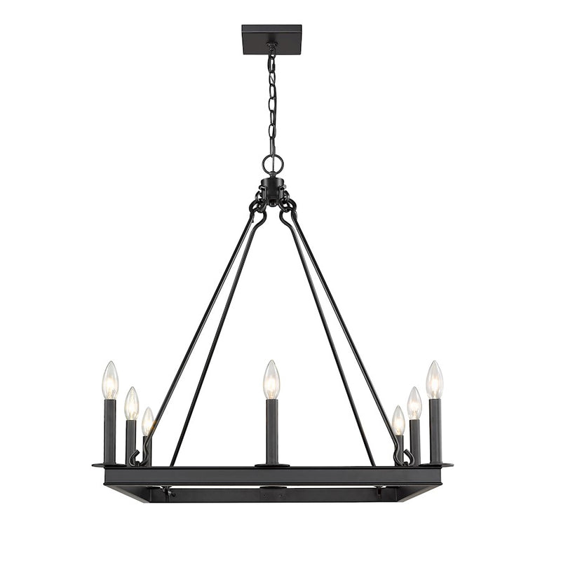 Z-Lite Barclay 8 Light 31.5" Chandelier, Matte Black