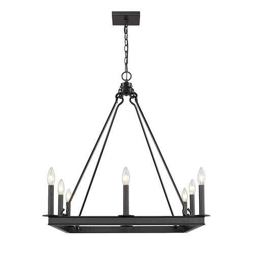 Z-Lite Barclay 8 Light 31.5" Chandelier, Matte Black