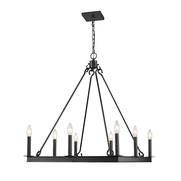 Z-Lite Barclay 8 Light 31.5" Chandelier, Matte Black