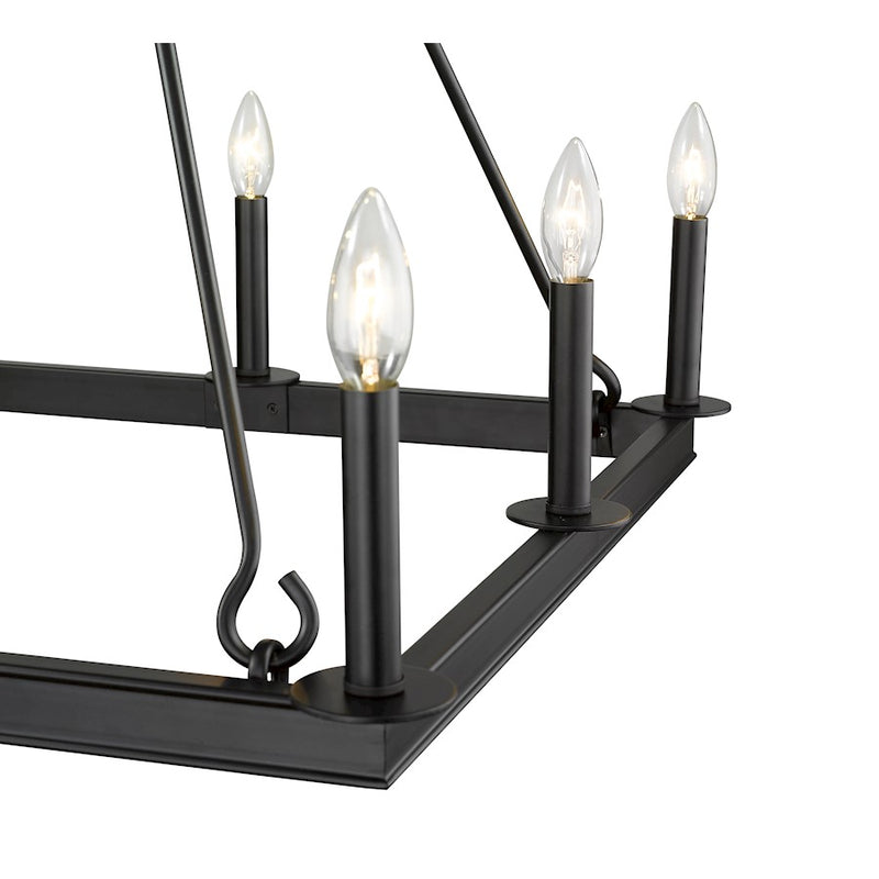 Z-Lite Barclay 8 Light 31.5" Chandelier, Matte Black