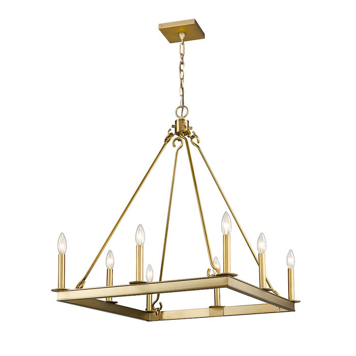 Z-Lite Barclay 8 Light 31.5" Chandelier, Olde Brass -482S-8-26OBR