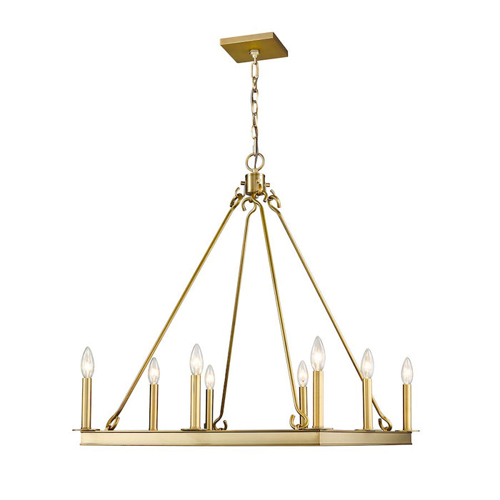 Z-Lite Barclay 8 Light 31.5" Chandelier, Olde Brass