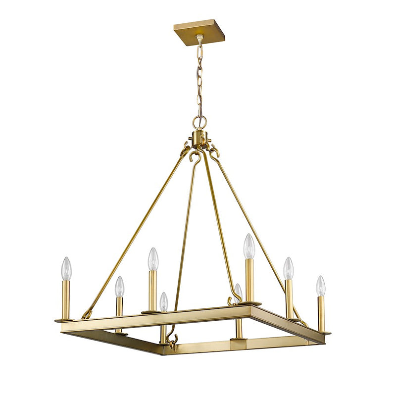 Z-Lite Barclay 8 Light 31.5" Chandelier, Olde Brass