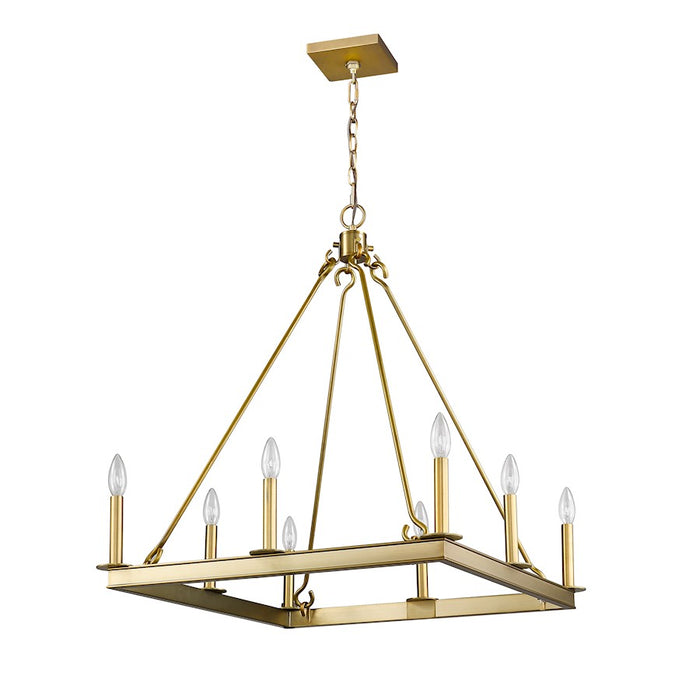 Z-Lite Barclay 8 Light 31.5" Chandelier, Olde Brass