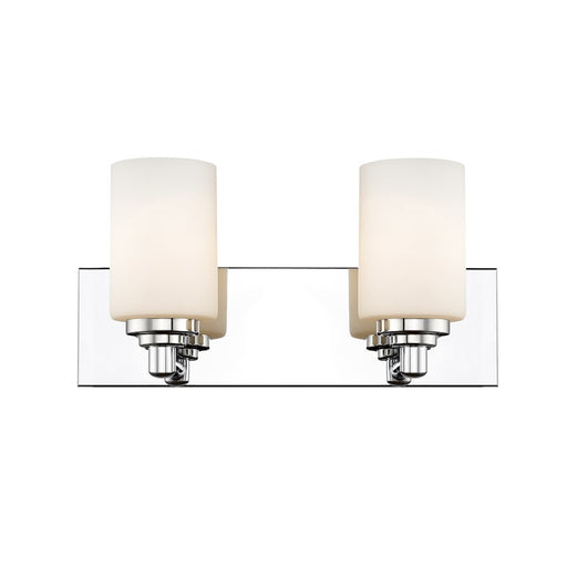 Z-Lite Soledad 2 Light Vanity, Chrome/White