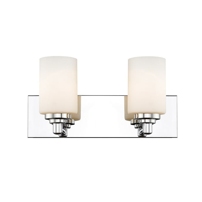 Z-Lite Soledad 2 Light Vanity, Chrome/White