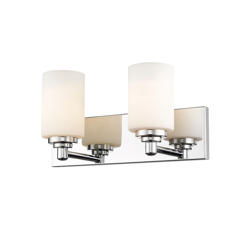 Z-Lite Soledad 2 Light Vanity, Chrome/White