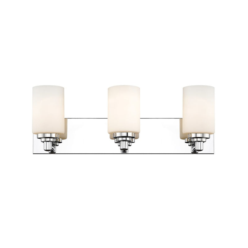Z-Lite Soledad 3 Light Vanity, Chrome/White