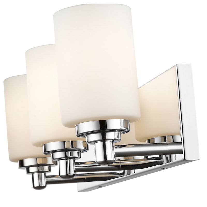 Z-Lite Soledad 3 Light Vanity, Chrome/White