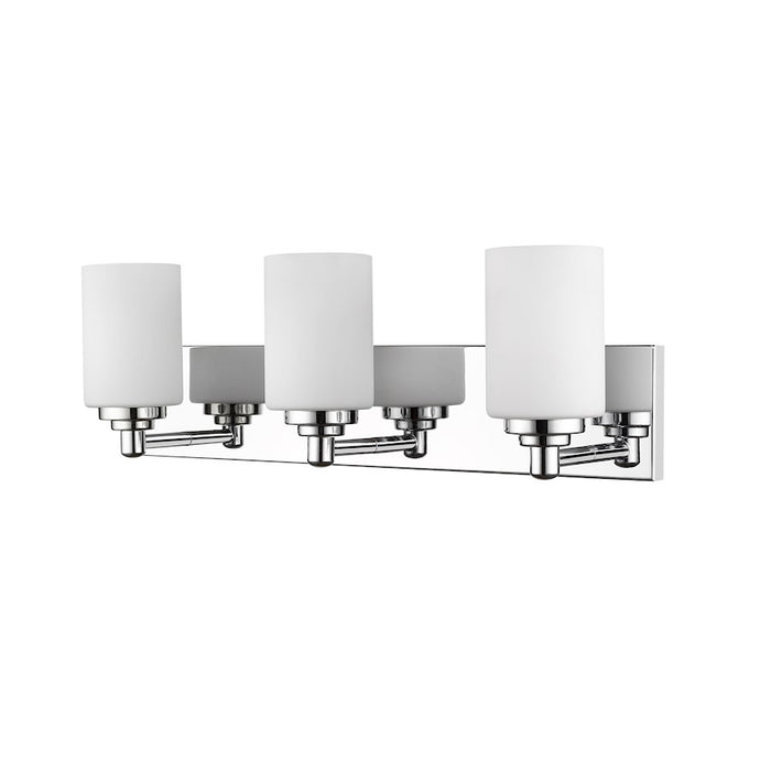 Z-Lite Soledad 3 Light Vanity, Chrome/White