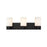 Z-Lite Soledad 3 Light Vanity, Matte Black/White