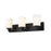 Z-Lite Soledad 3 Light Vanity, Matte Black/White
