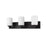 Z-Lite Soledad 3 Light Vanity, Matte Black/White