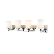 Z-Lite Soledad 4 Light Vanity, Chrome, White - 485-4V-CH