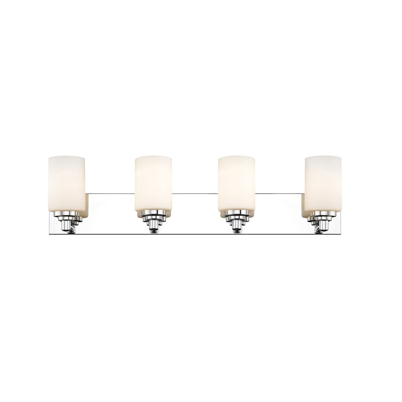 Z-Lite Soledad 4 Light Vanity, Chrome/White
