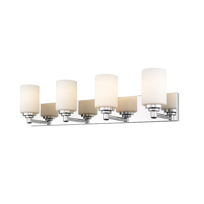 Z-Lite Soledad 4 Light Vanity, Chrome/White