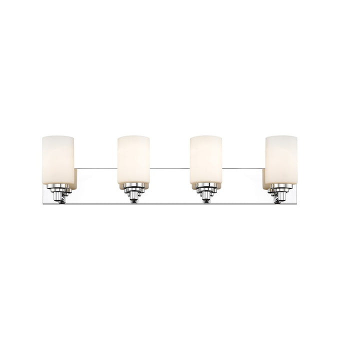 Z-Lite Soledad 4 Light Vanity, Chrome/White