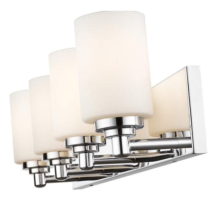Z-Lite Soledad 4 Light Vanity, Chrome/White