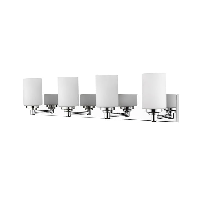 Z-Lite Soledad 4 Light Vanity, Chrome/White