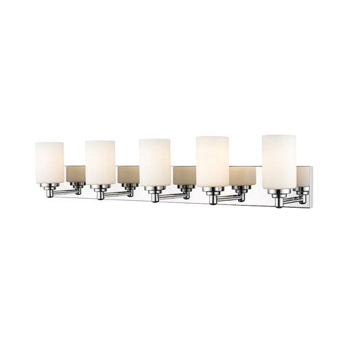 Z-Lite Soledad 5 Light Vanity, Chrome, White - 485-5V-CH