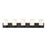 Z-Lite Soledad 5 Light Vanity, Matte Black/White