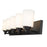 Z-Lite Soledad 5 Light Vanity, Matte Black/White