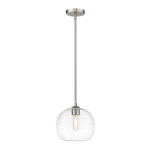 Z-Lite Harmony 1 Light 10" Pendant, Brushed Nickel/Clear