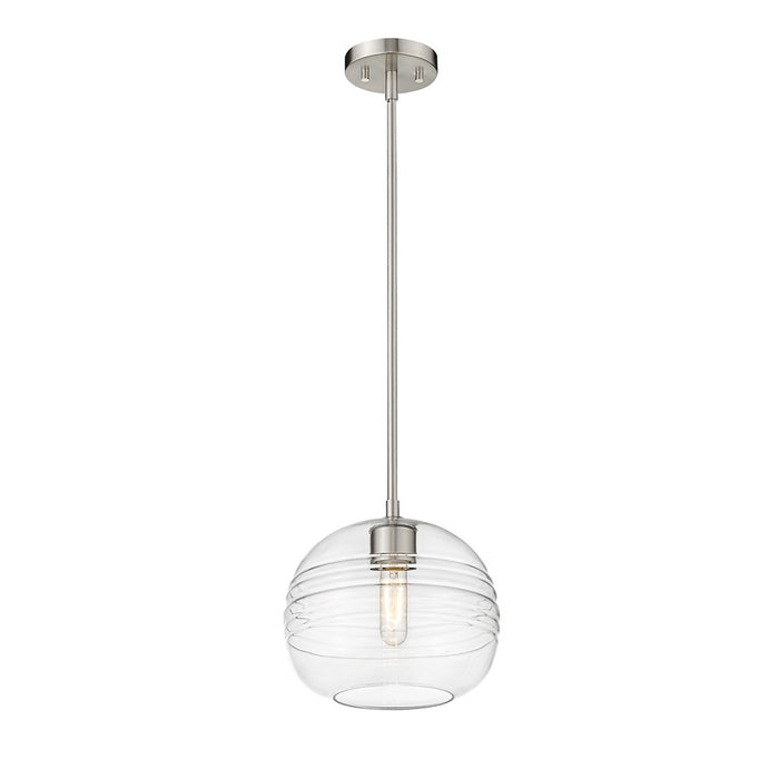 Z-Lite Harmony 1 Light 10" Pendant, Brushed Nickel/Clear