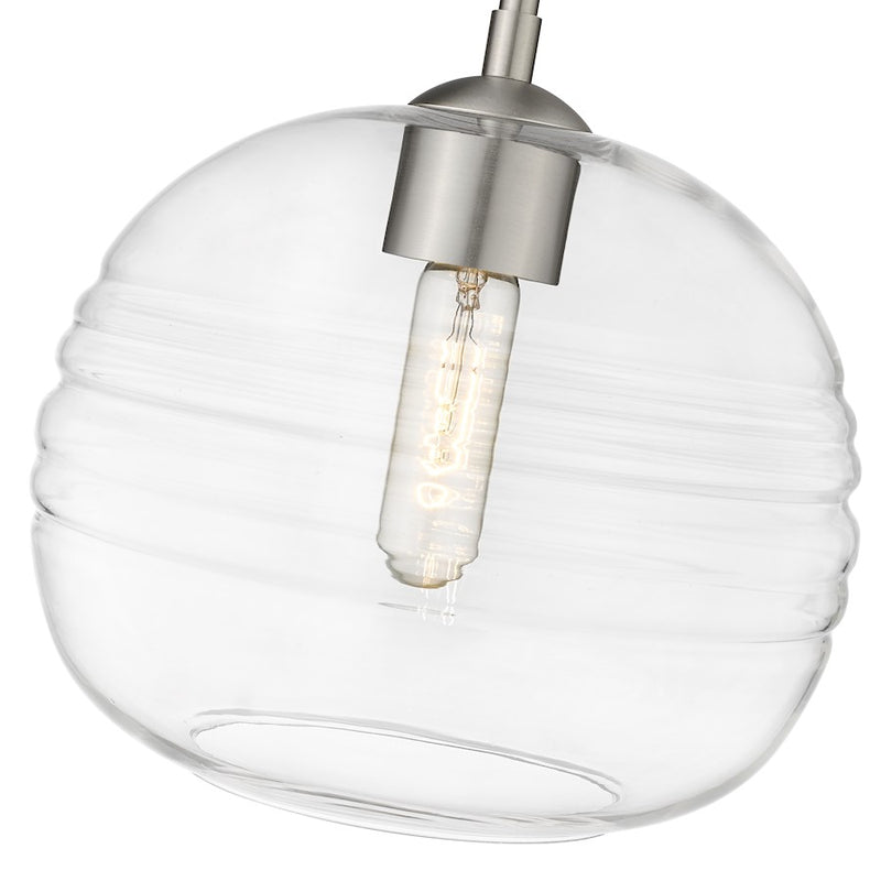 Z-Lite Harmony 1 Light 10" Pendant, Brushed Nickel/Clear