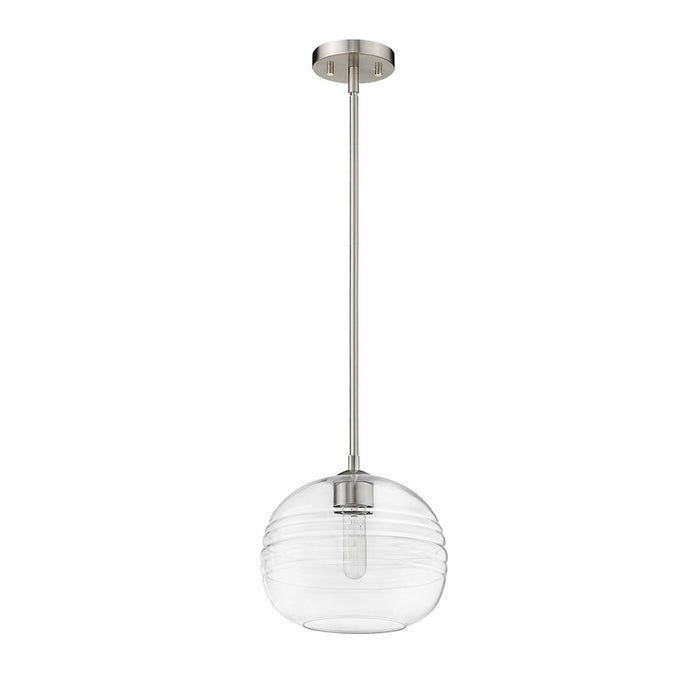 Z-Lite Harmony 1 Light 10" Pendant, Brushed Nickel/Clear