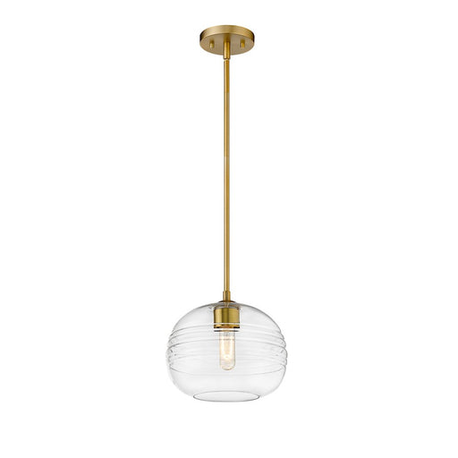Z-Lite Harmony 1 Light 10" Pendant, Olde Brass, Clear - 486P10-OBR