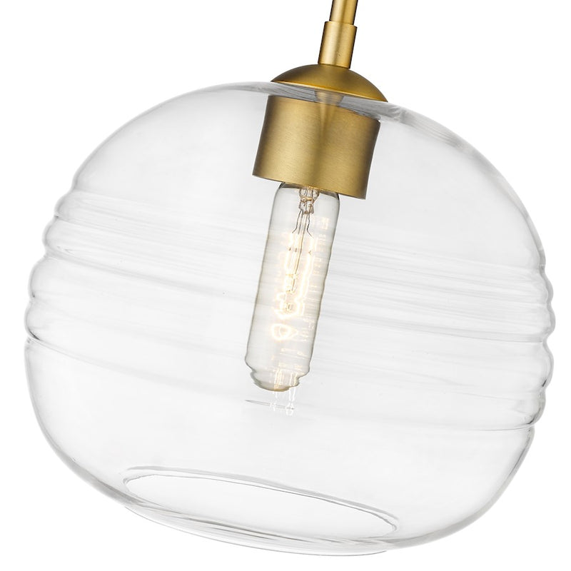 Z-Lite Harmony 1 Light 10" Pendant, Olde Brass/Clear