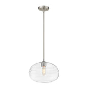 Z-Lite Harmony 1 Light 14" Pendant, Brushed Nickel, Clear - 486P14-BN