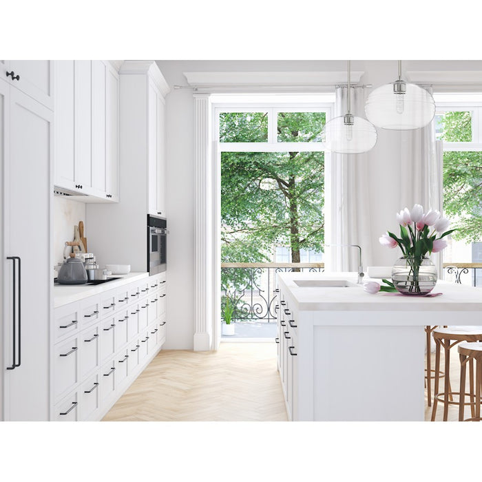 Z-Lite Harmony 1 Light 14" Pendant, Brushed Nickel/Clear