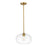 Z-Lite Harmony 1 Light 14" Pendant, Olde Brass/Clear