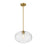 Z-Lite Harmony 1 Light 14" Pendant, Olde Brass/Clear