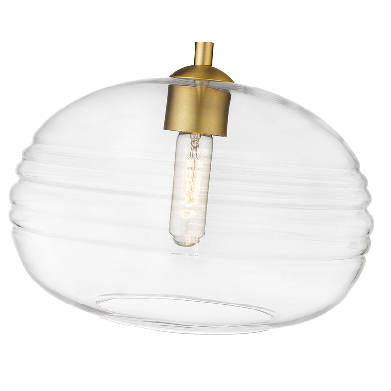 Z-Lite Harmony 1 Light 14" Pendant, Olde Brass/Clear