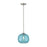 Z-Lite Harmony 1 Light 10" Pendant, Brushed Nickel/Blue