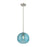 Z-Lite Harmony 1 Light 10" Pendant, Brushed Nickel/Blue