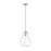 Z-Lite Ayra 1 Light 16.75" Pendant, Brushed Nickel/Clear