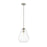 Z-Lite Ayra 1 Light 16.75" Pendant, Brushed Nickel/Clear