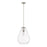 Z-Lite Ayra 1 Light 16.75" Pendant, Brushed Nickel/Clear