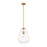 Z-Lite Ayra 1 Light 16.75" Pendant, Olde Brass, Clear - 488P12-OBR