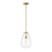 Z-Lite Ayra 1 Light 16.75" Pendant, Olde Brass/Clear