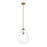 Z-Lite Ayra 1 Light 16.75" Pendant, Olde Brass/Clear