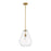 Z-Lite Ayra 1 Light 16.75" Pendant, Olde Brass/Clear
