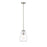 Z-Lite Ayra 1 Light 11.75" Pendant, Brushed Nickel/Clear