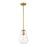 Z-Lite Ayra 1 Light 11.75" Pendant, Olde Brass, Clear - 488P8-OBR