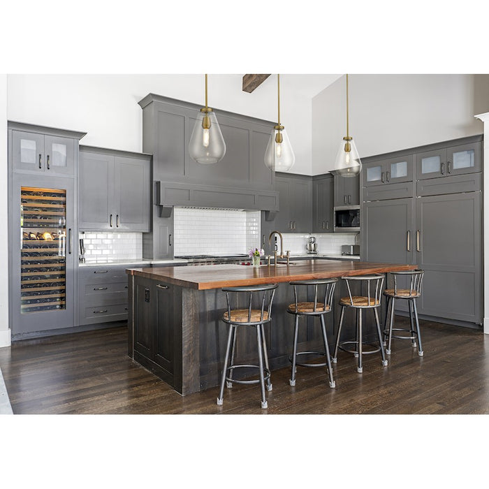 Z-Lite Ayra 1 Light 11.75" Pendant, Olde Brass/Clear