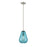 Z-Lite Ayra 1 Light 11.75" Pendant, Brushed Nickel, Blue - 489P8-BN